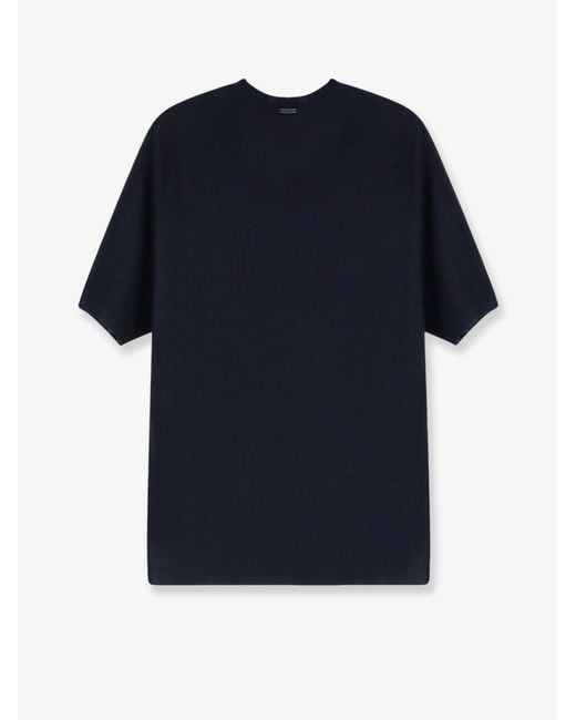 Max Mara Blue Mxmgolfo Silk And Cashmere Top