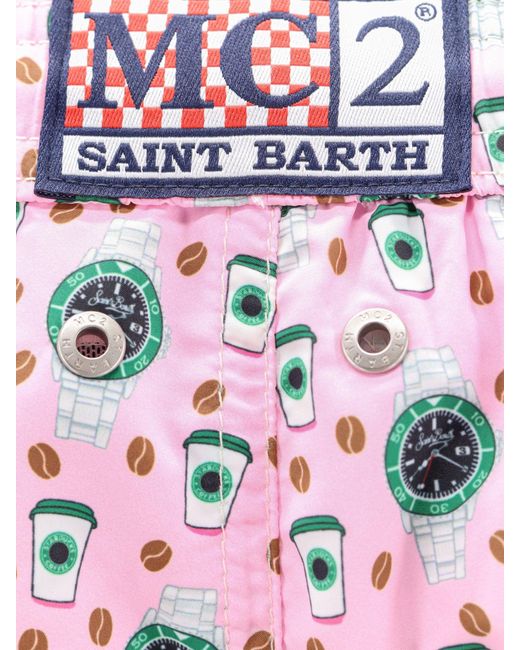 Mc2 Saint Barth Pink Swim Trunk for men