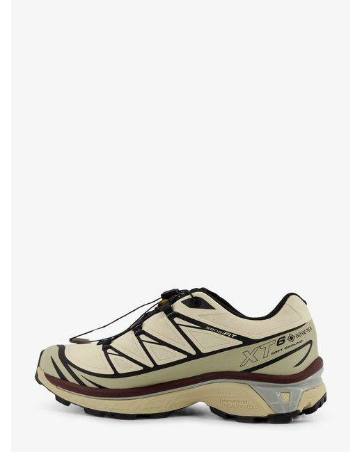 Salomon White Xt-6 Technical Fabric Sneakers With Logo On The Side for men