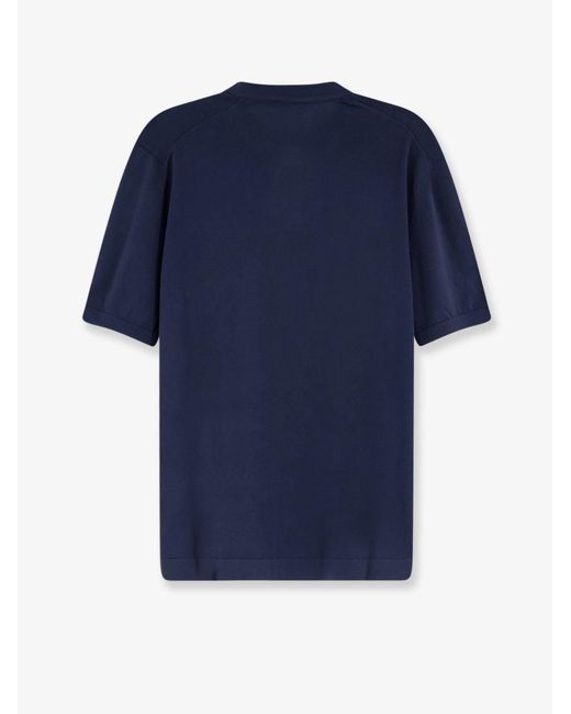 Corneliani Blue Cotton T-Shirt for men