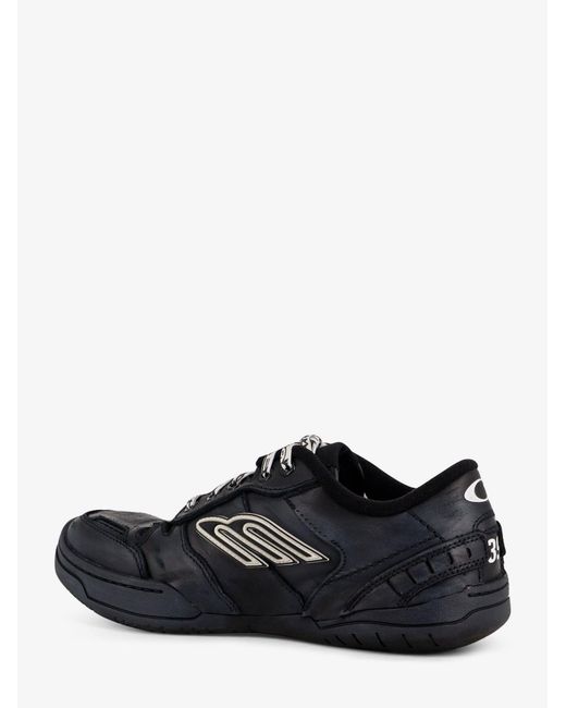 Balenciaga White Hamptons Worn-Out Low-Top Leather Sneakers for men