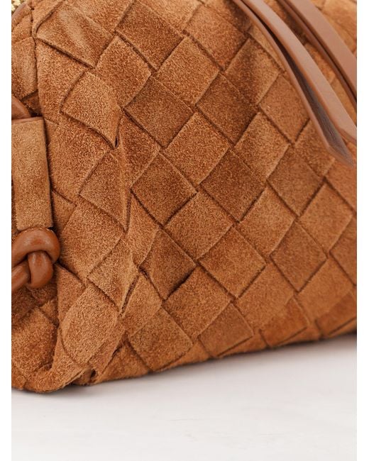 Bottega Veneta Brown Pochette Concert Suede Crossbody Bag
