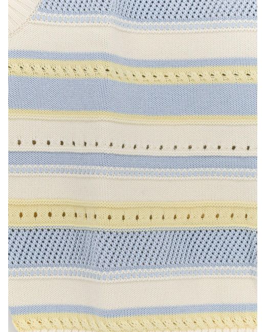 DUNST Blue Sleeveless Cotton Sweater