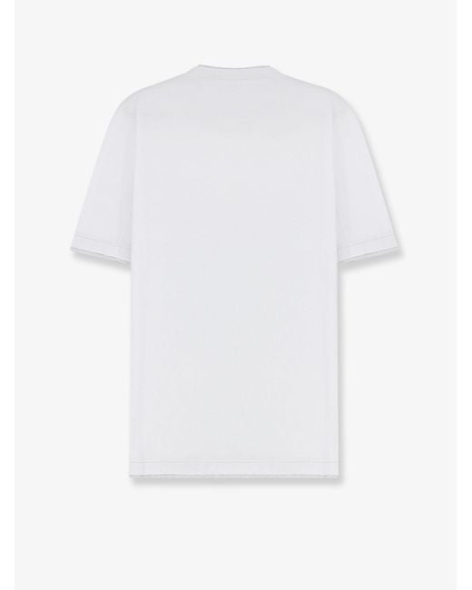 Brunello Cucinelli White Cotton T-Shirt for men