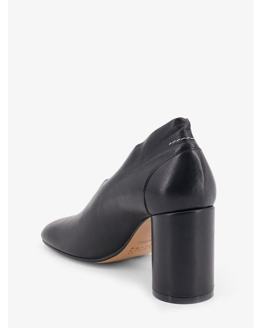 MM6 by Maison Margiela Blue Leather Pumps With Iconic Atomic Toe