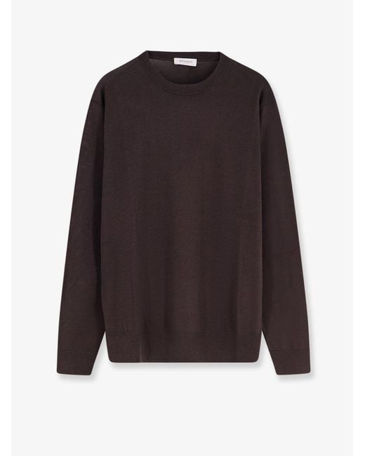Bramani Cashmere Black Wool Sweater for men