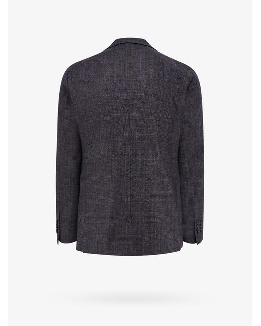Tagliatore Blue Virgin Wool Dress With Prince Of Wales Motif for men