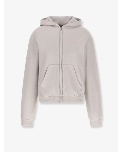 Balenciaga White Cotton Hooded Sweatshirt