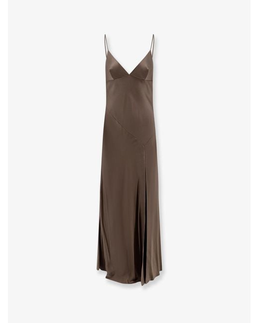 Alberta Ferretti Natural Viscose Long Dress