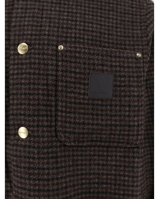 Carhartt Black Lowis Jacket With Houndstooth Pattern for men