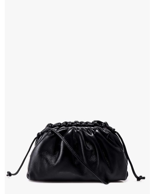 Bottega Veneta Black Leather Unlined Shoulder Bags