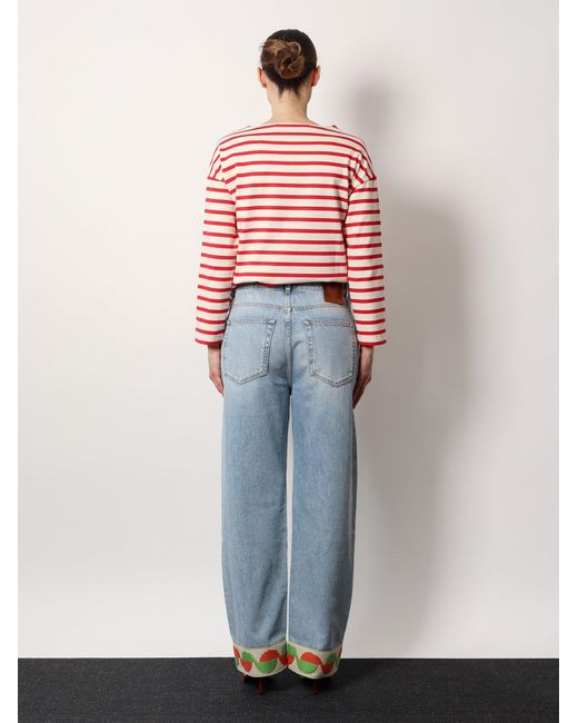 Valentino Jeans With Jacquard Profiles in Blue | Lyst