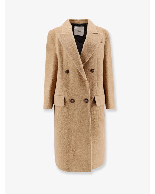 Hevò Natural Lucugnano Virgin Wool Coat