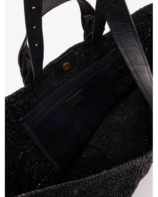 IBELIV Black Wild Raffia Shoulder Bag