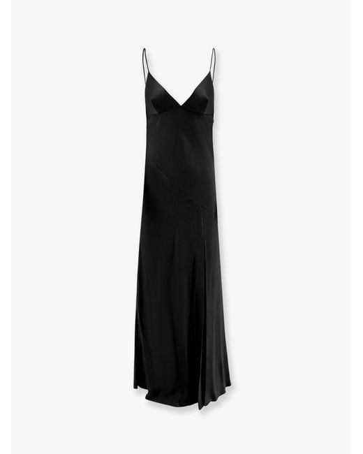 Alberta Ferretti Black Viscose Long Dress