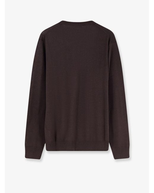 Bramani Cashmere Black Wool Sweater for men