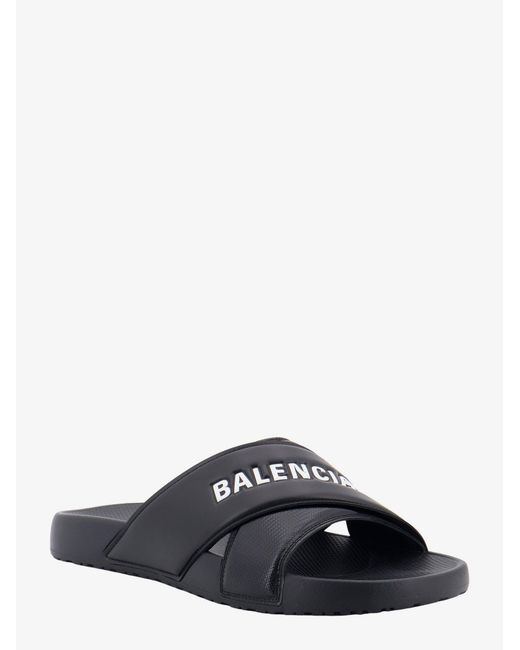 Balenciaga Black Sporty Pool Eva Slide Sandals for men
