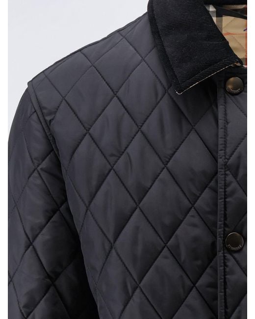 Burberry Blue Haddington Quilted Jacket for men