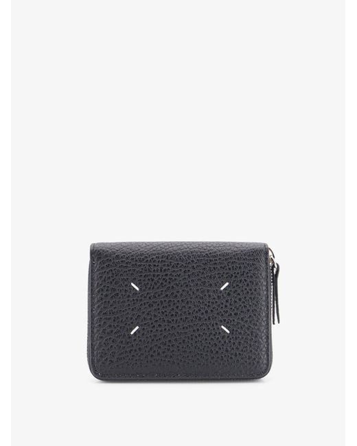 Maison Margiela Gray Four Stitches Small Leather Wallet