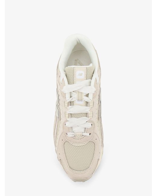 New Balance White Suede And Mesh Sneakers With Side Logo for men