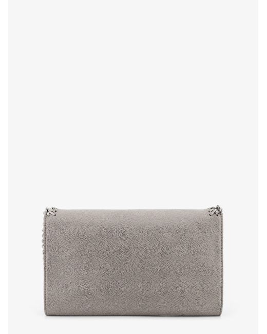 Stella McCartney Gray Falabella Wallet Shaggy Deer Crossbody Bag