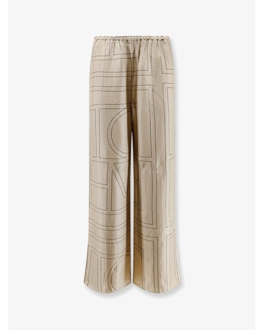 Totême Natural Pajamas Organic Silk Trousers