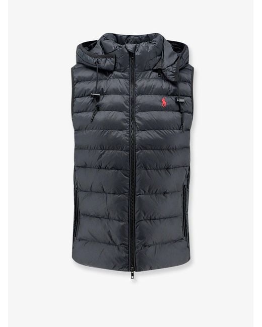 Polo Ralph Lauren Black Sleeveless Recycled Nylon Down Jacket