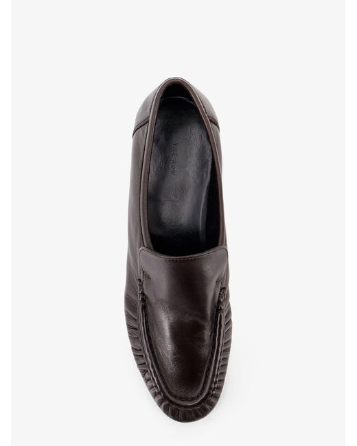 The Row White Soft Mocassin Two Leather Loafers