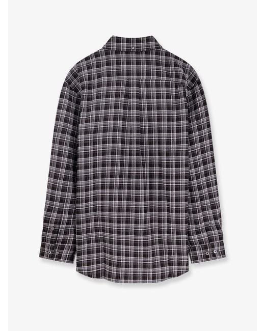 DUNST Gray Check Flannel Shirt