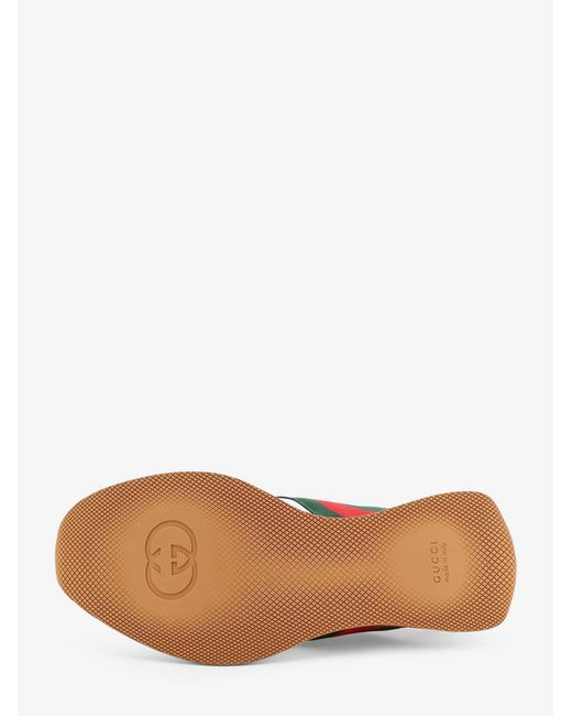 Gucci White Tempo Mesh And Suede Sneakers With A Vintage Effect for men
