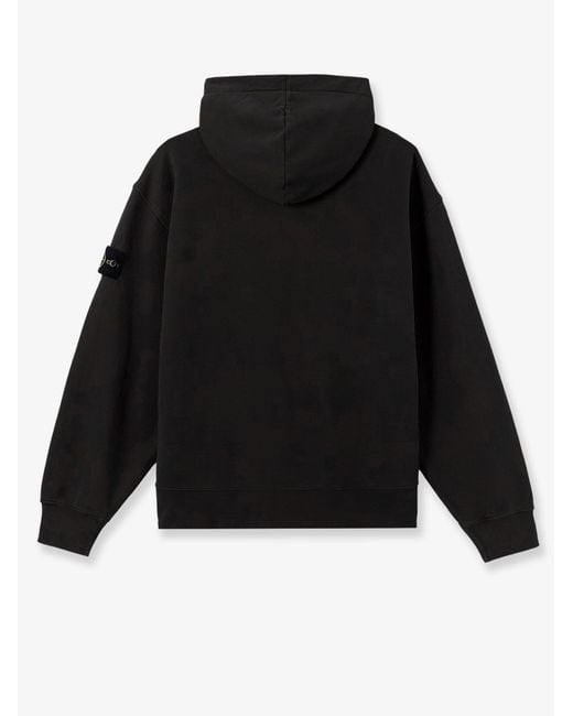 Stone Island Black Oversized Organic Cotton Sweatshirt for men