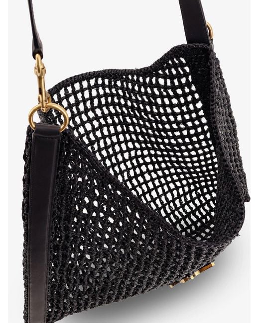 Saint Laurent Black Raffia Shoulder Bag for men