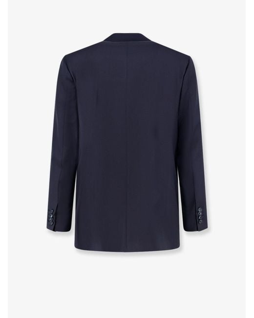 Kiton Blue Double-Breasted Wool Suit for men