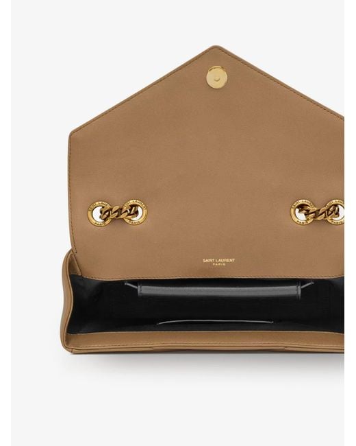 Saint Laurent Natural Loulou Small Leather Shoulder Bag