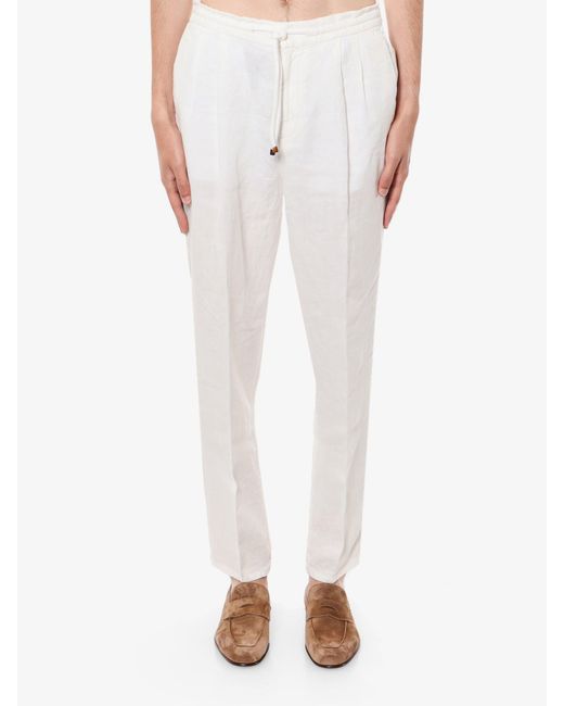 Brunello Cucinelli White Trouser for men