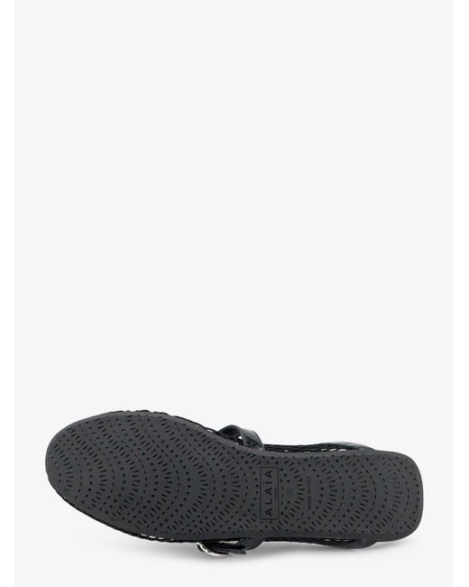 Alaïa Black Flat Mesh Sandals
