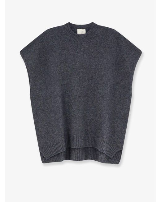 Alysi Blue Merino Wool And Cashmere Blend Sweater