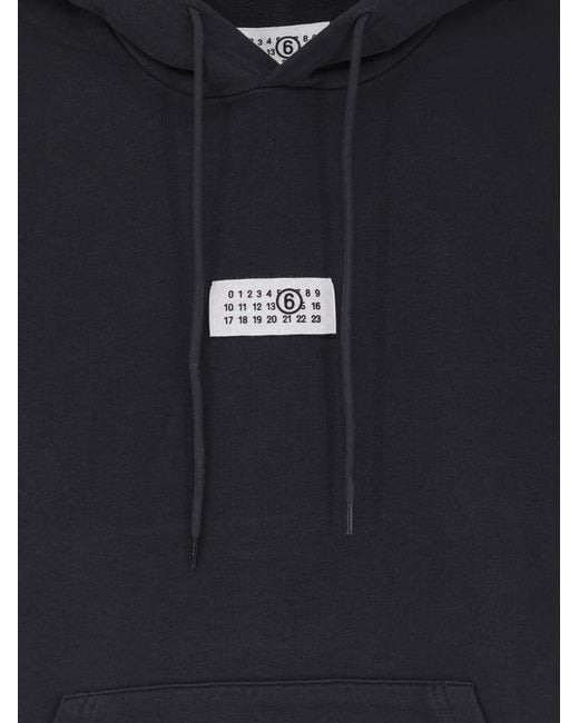 MM6 by Maison Margiela Black Organic Cotton Sweatshirt for men