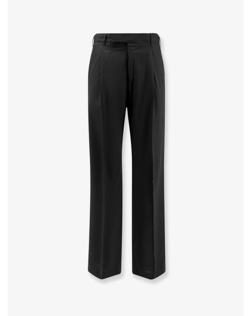 PT Torino Black Edge Quindici Virgin Wool Trousers for men