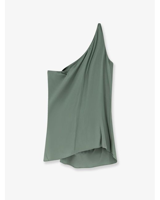 Semicouture Green Satin Top