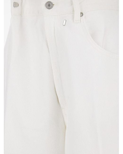 Agolde White Vana Fold Jean Regenerative Denim Trousers
