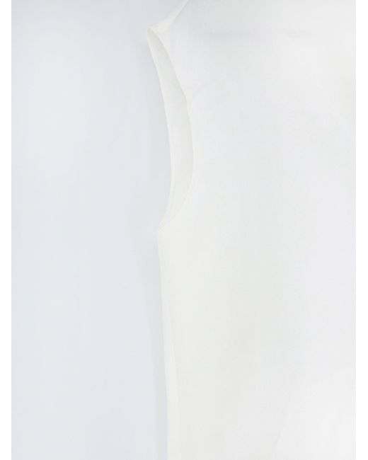Vince White Satin Top