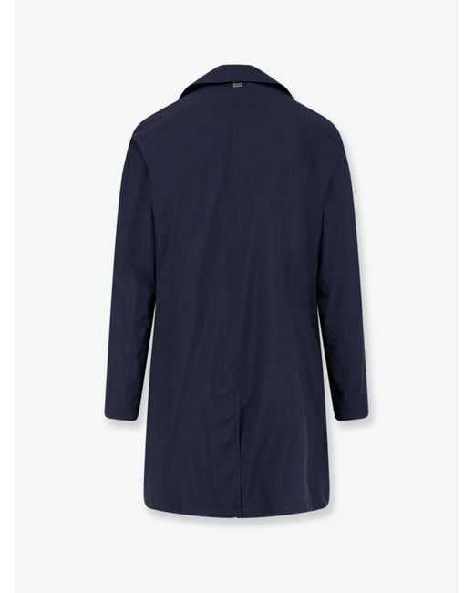 Corneliani Blue Waterproof Coat for men