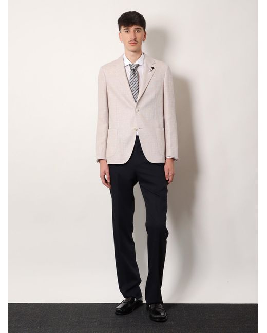 Lardini Blue Palu Pure Virgin Wool Trousers for men