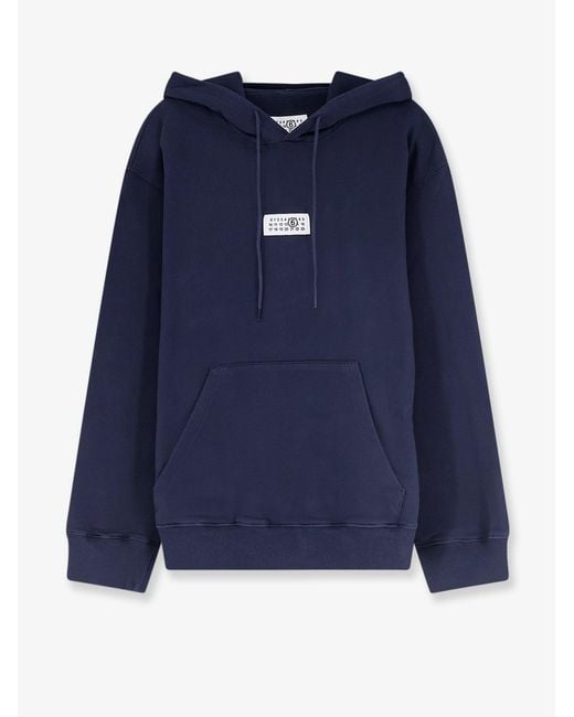 MM6 by Maison Margiela Blue Organic Cotton Sweatshirt for men