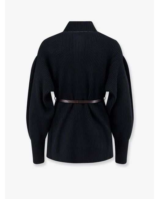 Brunello Cucinelli Blue Wool, Cashmere And Silk Blend Cardigan