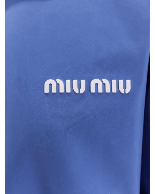 Miu Miu Blue Technical Fabric Jacket