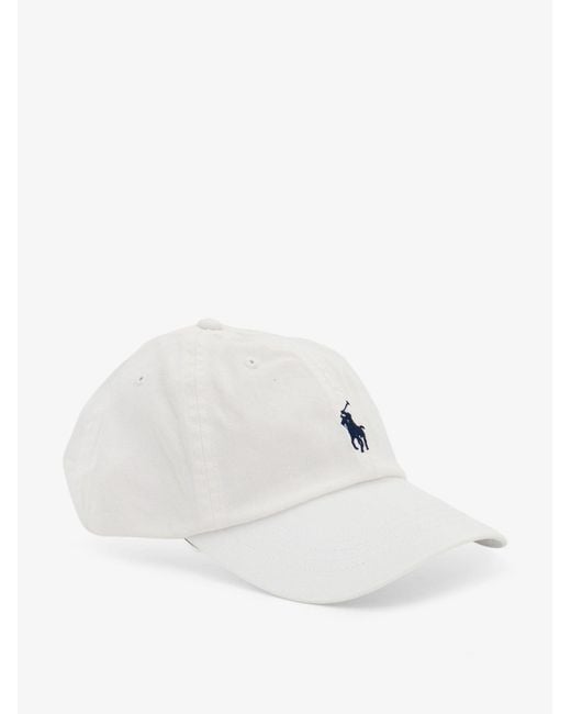 Polo Ralph Lauren White Baseball Cotton Hat