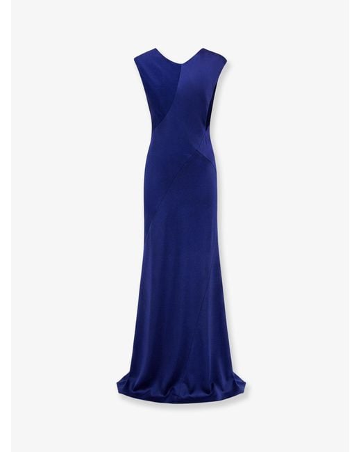 Alberta Ferretti Blue Viscose Long Dress