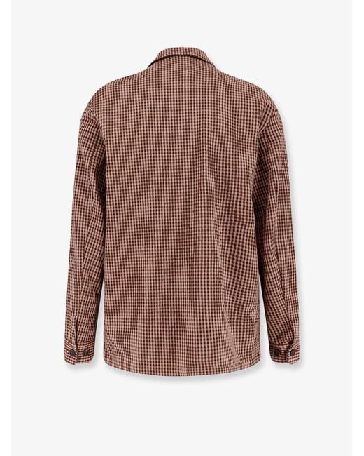Hevò Brown Bari Cotton Blend Shirt/Jacket for men